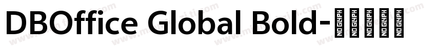 DBOffice Global Bold字体转换